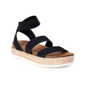 Black platform sandals